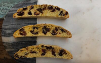 Dark Chocolate, Orange and Cranberry Biscotti